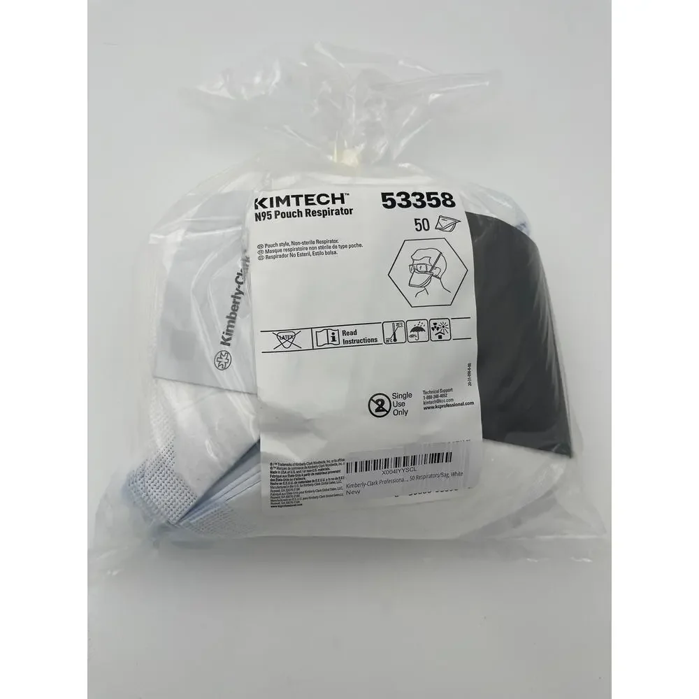 NEW Kimtech N95 Pouch Respirator- Pack of 50 Masks